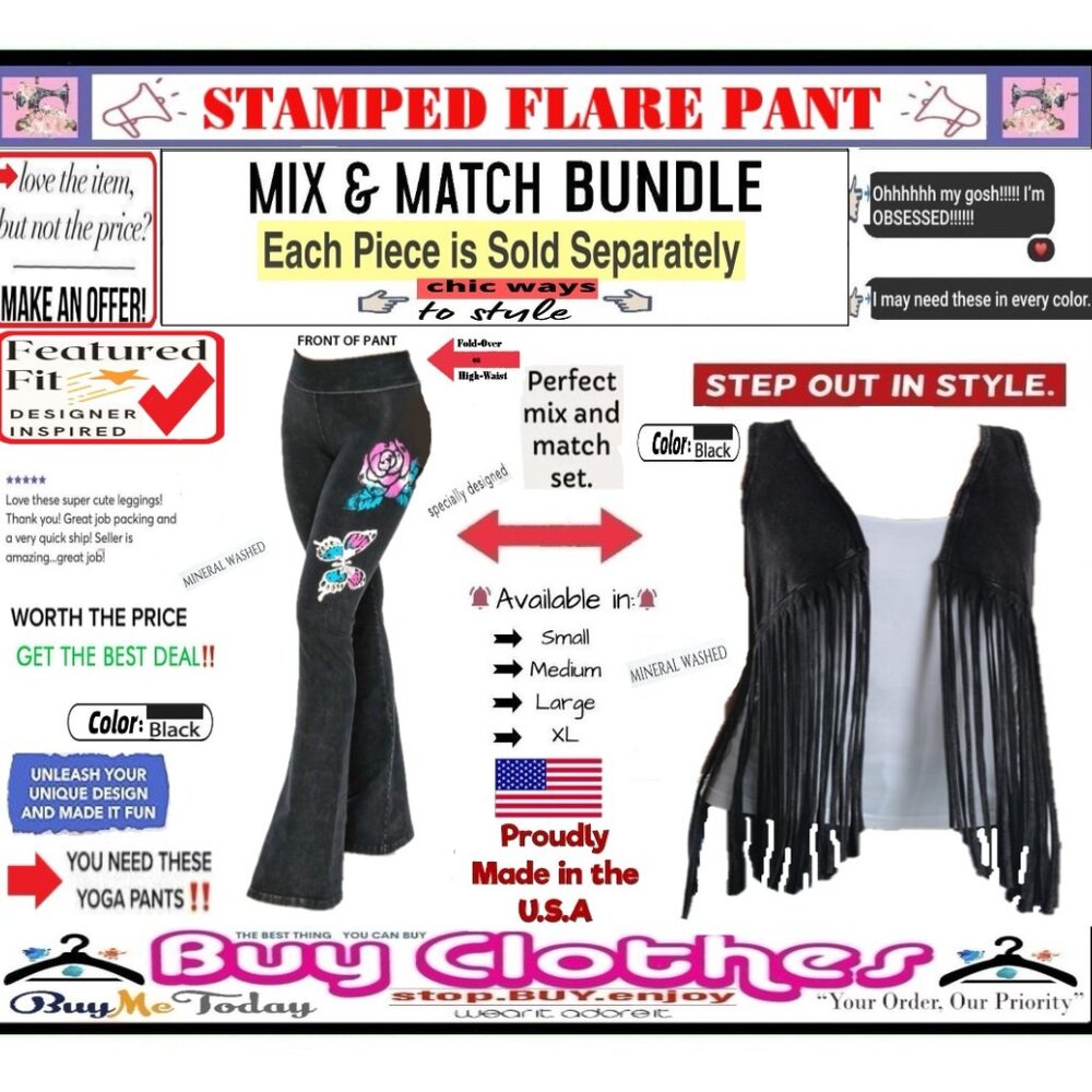 ๐ BOTTOM Fold Graphic BUTTERFLY โ LEGGING ๐ PANT Waist Mineral STAMP ๐ธBUY NOW - Picture 4 of 16